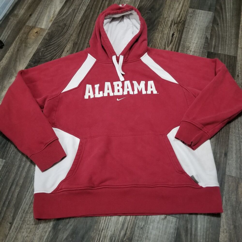 University of Alabama Hoodie Adult Large Red Nike Hoodie College Football Y2k